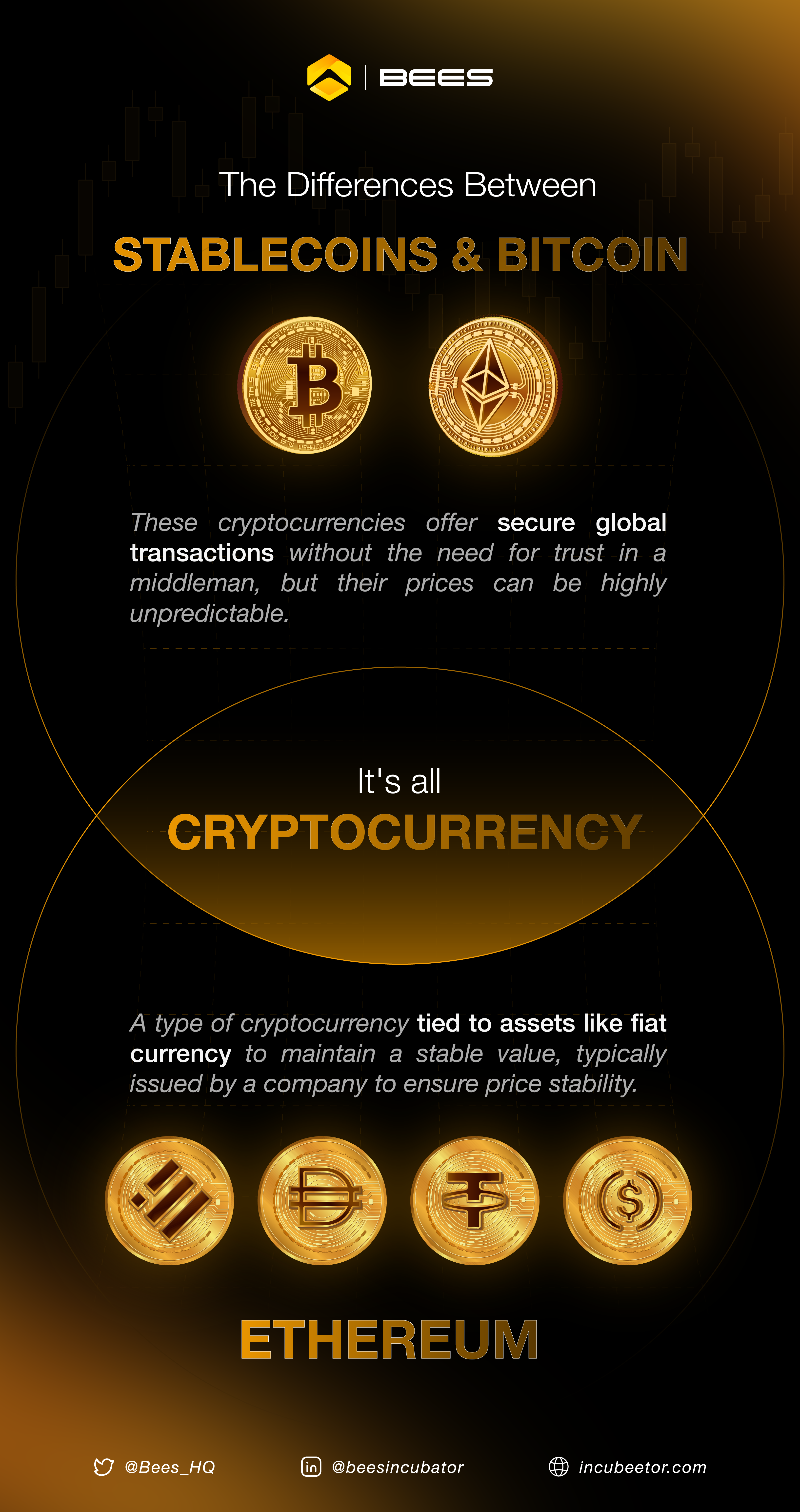Understanding the Difference Between Stablecoins & Bitcoin, Ether